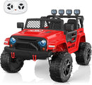 ANPABO 24V 2 Seater Ride On Car for Kids w/EVA Tires, 4X200W Motors, 4 Shock Absorbers, 2.4G Remote Control, Bluetooth Radio, LED Headlights & Searchlights, Electric Car for Kids Ages 3-8,Bright red by TinyTreasures Baby Boutique