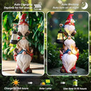 Garden Gnome Statue with Solar Lights Large Garden Sculptures Funny Triple Gnome Outdoor Patio Lawn Yard Garden Decor Gifts for Women Mom 12 in Spring Gnomes Outdoor by GreenHaven Gardens