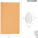 Encasa XO Ironing Mat/Pad (Large 48"x28") with 3mm Padding & Silicone Iron Rest for Steam Pressing on Tabletop or Bed - Heat Resistant, Portable, Quilting & Travel Blanket - Peach Tiles by CozyNest Decor