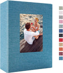 Vienrose Photo Album 4x6 100 Pages Photos Linen Cover Picture Book with Front Window for Baby Wedding Children by TinyTreasures Baby Boutique