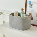 Small Baskets Set of 3-11"x7"x7" Perfect Toy Baskets for Storage, Ideal Storage Basket for Cube, Towels, and More - Basket for Shelves （Grey) by CozyNest Decor