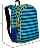 Wildkin 15-inch Kids Backpack – Durable, Padded, Adjustable for School & Travel - Blue Stripes by TinyTreasures Baby Boutique