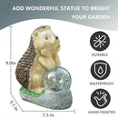 Elenon Hedgehog Decor Solar Lights Statue, Garden Figurines Outdoor Decorative, Yard Art Sculptures & Statues for Patio Yard Pathway by GreenHaven Gardens