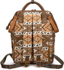 Wrangler Aztec Backpack Multifunction Baby Travel Bag with Changing Pad, Stroller Straps and Pacifier Case WG2204-91103BR by TinyTreasures Baby Boutique