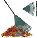 ORIENTOOLS Garden Leaf Rake, Garden Rakes for Lawns Leaves with 47-65" Adjustable Black Handle Rake, 26 Strong Tines Plastic Head Shrub Rake, Yard Garden Rake for Lawns, Flower Beds Leaves Cleaning by GreenHaven Gardens