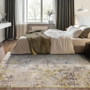 Kelarea 6x9 Rug for Living Room, Beige Washable Non-Slip Rugs, Modern Abstract Large Rugs Low Pile Soft Carpet for Bedroom, Kitchen, Dining Room, Classroom, Dorm, Nursery, Home Office by TinyTreasures Baby Boutique