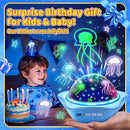 Jellyfish Baby Night Light Projector, Dinosaur+Jellyfish+Unicorn Night Light Projector, 96 Projection Options+USB Rechargeable Baby Sleeping Toys Baby Gifts,Jellyfish Lamp Baby Toys Baby Gifts Newborn by TinyTreasures Baby Boutique