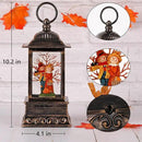 Fall Snow Globes, Scarecrow Couple with Pumpkin Scene Snow Globes, Glittering Lantern with Timer, Snow Globe Lantern USB or Battery Powered for Fall Festival Thanksgiving Day Decor by CozyNest Decor