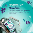 Lil-Lets Extra Long Postpartum Maxi Pads with Wings – 30 Pack Bundle for Post-Natal Bleeding & Heavy Flow – Postpartum Essentials - Extra Absorbent, Soft & Cushioned Maternity Towels, Fragrance-Free by TinyTreasures Baby Boutique