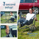TIMBER RIDGE Hammock Camping Chair with Adjustable Backrest, Heavy Duty Folding Hammock Chair Supports 300lbs, Portable Hammock Chair for Camping, Travelling and Patio, Blue 2 Pack by GreenHaven Gardens
