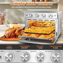 Geek Chef 26 QT Air Fryer Oven, Big Air Fryer, Toast Oven with Bake, Roast, Pizza, Easy to Use & Clean, 6 Slice Toast, Stainless Steel by CozyNest Decor