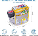 Baby Stroller Organizer Bag，Small Diaper Bag - Universal Stroller Organizer With Insulated Cup Holder,Pocket With Baby Wipes Dispenser，Adjustable Shoulder Strap(Grey) by TinyTreasures Baby Boutique