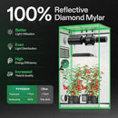 VIVOSUN S326 36"x20"x63" Grow Tent, High Reflective Mylar with Observation Window and Floor Tray for Hydroponics Indoor Plant for VS1000/VS2000 by GreenHaven Gardens