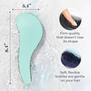 Crave Naturals Biggie Glide Thru Hair Brush - Detangler Brush for Curly, Straight, Wet or Dry Hair - Gentle Detangling Brushes for Adults, Kids, Toddlers - Hair Accessories for Women, 8.4"x3.4" - Mint by TinyTreasures Baby Boutique