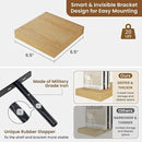fuqing Floating Shelves for Wall, Bathroom Shelf Wall Mounted for Storage, Shelves with Invisible Bracket for Bedroom, Kitchen, Living Room, Farmhouse Small Book Shelf, 6.5 Inch Set of 3, Oak by CozyNest Decor