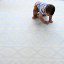 Cushmat Stylish Reversible Foam Play Mat (Large, Crystals - Blue Charcoal) - Soft, Waterproof, Durable Play mat for Infants, Babies, Toddler, Kids & Grownup - 6.5ft x 4.5ft by TinyTreasures Baby Boutique