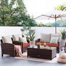 Favoyard Patio Chair Cushions 22 x 22 x 3 Inch Waterproof Outdoor Seat Cushions for Patio Furniture 3-Year Color Fastness Garden Sofa Couch Chair Pads with Handle & Adjustable Straps Set of 2, Spice by GreenHaven Gardens