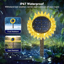 Hogni Solar Pathway Lights - 2 Pack LED Sunflower Garden Light, Waterproof Outdoor Decor for Wall, Lawn, Yard, Walkway, Patio, Landscape by GreenHaven Gardens