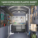Aoxun 6.3 X 4.2 FT Resin Storage Shed Outdoor Plastic Large Garden Shed with Lockable Door, Floor for Backyard, Garden, Patio, Lawn, Grey (Grey, 6.3 x 4.4) by GreenHaven Gardens