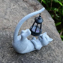 Solar Cat Garden Statue 10 Inch Porch Patio Decor for Outside Yard Decoration Outdoor Unique Housewarming Gardening Birthday Gifts for Cat Lovers Women Grandma by GreenHaven Gardens