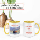 Personalized Coffee Mug, Custom Photo Text 15 Oz Ceramic Mug, Customized Picture Name Tea Cup, Unique Gift Idea, Taza Cafe Personalizadas Fotos, Cute Custom Gifts Mom Women Men, Mother's Day, Yellow by TinyTreasures Baby Boutique