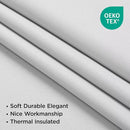 Joydeco White Blackout Curtains 96 Inches Long for Bedroom, Curtains 96 Inch Length 2 Panels Set, Room Darkening Curtains & Drapes for Living Room Window (W52 x L96 Inch, Greyish White) by TinyTreasures Baby Boutique
