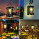 Solar Lanterns Outdoor All-Weather Resistance Upgraded Solar-Powered LED Flame Lanterns - Waterproof Outdoor Hanging Solar Lighting for Garden, Porch, and Pathway Decor (2) by GreenHaven Gardens