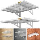 2Pack 2x3ft Adjustable Metal Garage Wall Shelving Heavy Duty Garage Storage Shelf Wall Mounted White by GreenHaven Gardens
