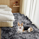 Ultra Soft Rug for Living Room, 9X12 Fluffy Shag Area Rug for Bedroom, Modern Shaggy Carpets Fuzzy Rug for Teens Dorm Nursery Home Decor Aesthetic, Upgrade Anti-Skid Durable, Tie Dye Black and Grey by TinyTreasures Baby Boutique