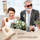 40th Wedding Anniversary Wind Chime, Happy 40th Anniversary Romantic Gifts for Couple, Parents, Wife, Husband, Friends, Ruby Wedding Anniversary's Keepsake Gifts Ideas by CozyNest Decor