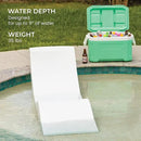 Classic White-Blue - in-Pool Chaise Set – Includes Two Chaises, Two Headrest Pillows, and One Poolside Table – for Ledges Up to 9” - Aqua Outdoors by GreenHaven Gardens