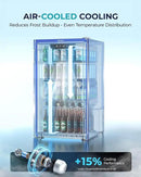 EUHOMY Beverage Refrigerator and Cooler, 128 Can Mini fridge with Glass Door, Small Refrigerator with Adjustable Shelves for Soda Beer or Wine, Home/Bar/Office, Black by CozyNest Decor