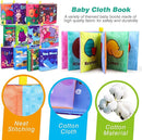 Baby Bath Books, Fabric Soft Baby Cloth Books, Early Education Toys, Waterproof Babies Book for Toddler, Newborn, Infants Perfect Shower Toys, Kids Bath Toys Toddler Gift (12PCS) by TinyTreasures Baby Boutique