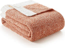 Snuggle Sac Orange Throw Blanket for Fall, Ultra Soft Warm Fall Blanket for Couch, Cozy Fuzzy Knit Microfiber Blankets and Throw Dupes for Sofa, Bed, Orange 50 x 60 inches by TinyTreasures Baby Boutique