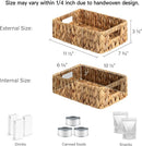 StorageWorks Water Hyacinth Baskets, Small Wicker Baskets for Organizing in Kitchen and Bathroom, 2-Pack by GreenHaven Gardens