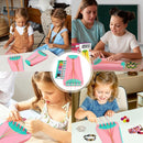 Friendship Bracelet Making Kit for Girls, Arts and Crafts Bracelets String Maker Kit for Kids Ages 8-12 Christmas Birthday Gifts (Pink with Green) by TinyTreasures Baby Boutique