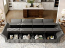 Belffin Modular Sectional Sleeper Sofa Bed Convertible Sectional Couches for Living Room. Light Grey Couch by CozyNest Decor