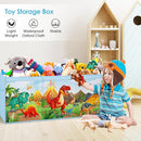 Large Toy Box Chest Organizer with Flip Lid for Kids, Collapsible Oxford Toy Storage Box with Handles for Boys Girls, Sturdy Waterproof Storage Organizer for Bedroom Playroom Nursery, 37.7×12.5×15.7'' by TinyTreasures Baby Boutique