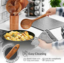 Zulay Kitchen 10-Piece Wooden Spoons for Cooking - Smooth Finish Teak Wooden Utensils for Cooking - Soft Comfort-Grip Wood Spoons for Cooking - Non-Stick Wooden Cooking Utensils - Wooden Spoon Sets by CozyNest Decor