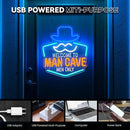 Man Cave Neon Sign, Gentleman Neon Signs for Wall Decor, Dimmable Acrylic Neon Lights for Man Cave Gamer Room Bedroom Bar Pub Party Decorations by CozyNest Decor