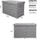 popoly Large Toy Box Chest with Lid, Collapsible Sturdy Toy Storage Organizer Boxes Bins Baskets for Kids, Boys, Girls, Nursery, Playroom, 25"x13" x16" (Linen Gray) by TinyTreasures Baby Boutique