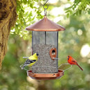Large Bird Feeders for Outside: 12.6inch Metal for Outdoors Hanging with Copper for Garden Yard Outside Decor Cardinal Finch - Gardening Gifts for Women Men by CozyNest Decor