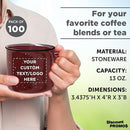 DISCOUNT PROMOS Custom Ceramic Campfire Coffee Mugs 13 oz. Set of 100, Personalized Bulk Pack - Perfect for Tea, Espresso, Cappuccino, Hot Cocoa - Maroon by TinyTreasures Baby Boutique