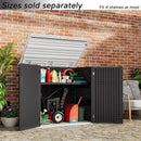 Resin Outdoor Storage Shed, 38 cu.ft Outdoor Storage Box Waterproof for Garden Tools, Patio Furniture, Trash Cans, Garage Storage, Lockable (Black) by GreenHaven Gardens