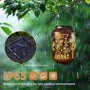 Solar Lantern Outdoor Waterproof Cardinal Style Garden Decoration, Solar Lamp Carved with Elegant Birds and Flowers, Suitable for Courtyards, Backyards, and Porches. by GreenHaven Gardens