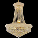 14 - Light Unique Empire Crystal Chandelier with Adjustable Chain for High Ceiling Foyer Entryway Living Room Dining Room Bedroom Gold Finish by CozyNest Decor