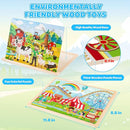 6 Packs Wooden Puzzles for Kids Ages 4-6, 60 Piece Wood Dinosaur Animals Jigsaw Puzzles for Toddlers Ages 3-5, Preschool Educational Learning Toys Gifts for 2 3 4 5 6 7 8 Boys Girls by TinyTreasures Baby Boutique