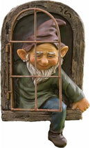 Elenon Gnome Tree Faces Garden Decor, 13inch Elf Out The Window Statue Outdoor Decorations, Tree Hugger Fairy Whimsical Peeker Sculpture Yard Patio Art by CozyNest Decor