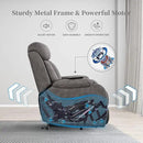 Power Lift Chair Recliners for Elderly, Modern Overstuffed Electric Seniors Recliner Chair with Remote Control Side Pocket for Living Room Bedroom (Dark Grey) by CozyNest Decor