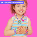 KRAFUN Jewelry Kit Unicorn & Princess Craft Set for Kids 5+ Years, 12 DIY Gem Bracelets & Charms, Unicorn & Princess Theme, Stickers, Instructions, Creative Kit by TinyTreasures Baby Boutique